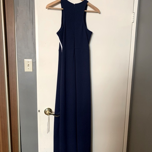 Navy blue with white stripe wide leg romper - Picture 7 of 11